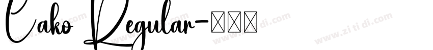 Cako Regular字体转换